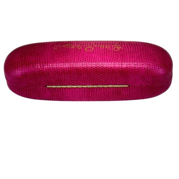 Lilly Pulitzer Pink Hard Shell Eyeglasses Sunglasses Case Gold Color Lettering - Picture 6 of 14